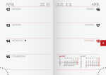 2027 BRUNNEN Taschenkalender7x10cm sort 2S/1W
