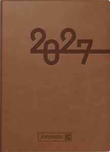2027 BRUNNEN Taschenkalender 10x14cm braun