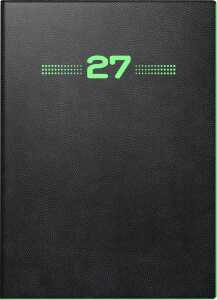 2027 BRUNNEN Taschenkalender10x14cm sw/gn 1S/1T