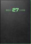 2027 BRUNNEN Taschenkalender10x14cm sw/gn 1S/1T