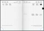 2027 BRUNNEN Taschenkalender 10x14cm sw 1S/1T