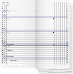 2027 BRUNNEN Faltkalender 8x15cm 2S/1M Einlage