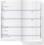 2027 BRUNNEN Faltkalender 8x15cm 2S/1M Einlage