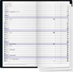 2027 BRUNNEN Faltkalender 8x15cm 2S/1M PVC d.bl