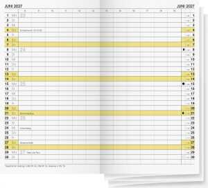 2027 BRUNNEN Faltkalender 9x15cm 2S/1M Einlage