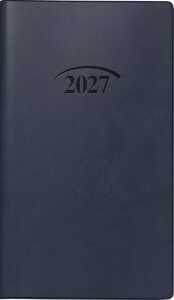 2027 BRUNNEN Taschenkalender9x15cm d´blau 2S/1M