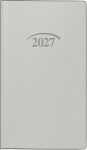 2027 BRUNNEN Taschenkalender9x15cm silber 2S/1M