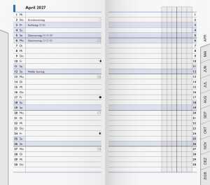 2027 BRUNNEN Taschenkalender 9x15cm Einlage