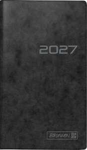 2027 BRUNNEN Taschenkalender9x15cm sw 2S/1M