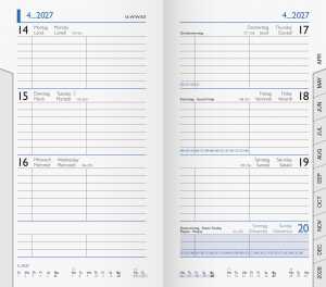 2027 BRUNNEN Taschenkalender9x15cm Einlage lose