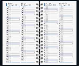 2027 BRUNNEN Taschenkalender9x15cm sw 2S/1W