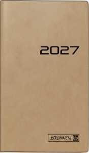 2027 BRUNNEN Taschenkalender9x15cm braun