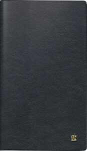 2027 BRUNNEN Taschenkalender9x15cm Leder1S/1W sw