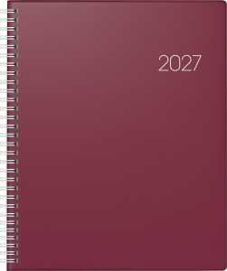 2027 BRUNNEN Buchkalender 21x26cm 2S/1W Folie