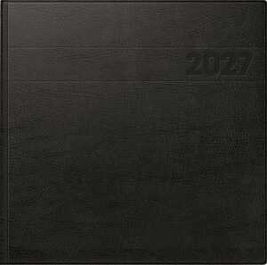 2027 BRUNNEN Buchkalender21x21cm sw 2S/1W Folie