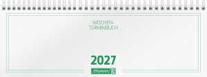 2027 BRUNNEN Querterminbuch 29,7x10,5cm 2S/1W ws