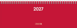 2027 BRUNNEN Querterminbuch30x11cm 2S/1W rot