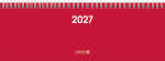 2027 BRUNNEN Querterminbuch30x11cm 2S/1W rot