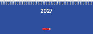 2027 BRUNNEN Querterminbuch30x11cm 2S/1W blau