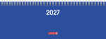 2027 BRUNNEN Querterminbuch30x11cm 2S/1W blau
