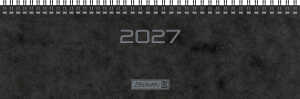 2027 BRUNNEN Querterminbuch33x10cm sw Register