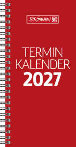 2027 BRUNNEN Terminkalender 10x21cm rt 2S/1W