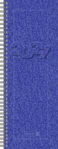 2027 BRUNNEN Vormerkkalender 10x30cm blau 2S/1W