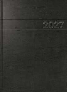 2027 BRUNNEN Buchkalender A4 sw 1S/1T Folie