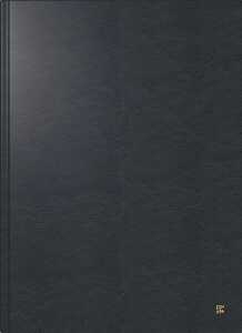 2027 BRUNNEN Buchkalender A4 sw 1S/1T Nappa