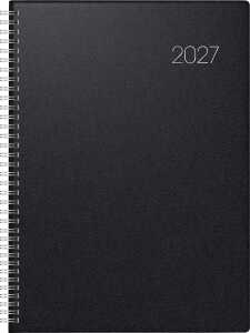 2027 BRUNNEN Buchkalender A4 sw 1S/1T Wire-O