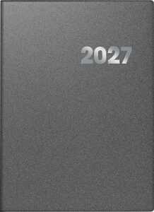 2027 BRUNNEN Buchkalender A4 grau 1S/1T