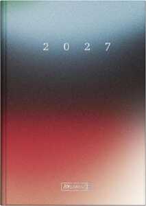 2027 BRUNNEN Buchkalender A5 1S/1T Redblue