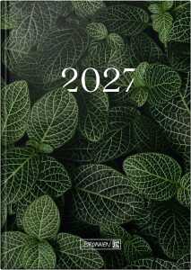 2027 BRUNNEN Buchkalender A5 Leaves 1S/1T