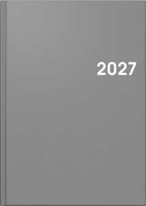 2027 BRUNNEN Buchkalender A5 grau