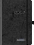 2027 BRUNNEN Buchkalender A5 sw 2S/1W Gummizug