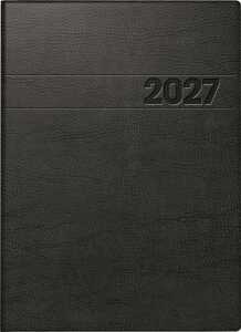 2027 BRUNNEN Buchkalender A5 sw 2S/1W Folie
