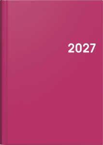2027 BRUNNEN Buchkalender A5 pink 2S/1W