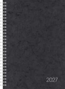 2027 BRUNNEN Buchkalender17x24cm sw2S/1W Wire-O