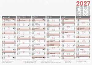 2027 Glocken Tafelkalender A4