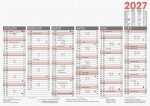 2027 Glocken Tafelkalender A4