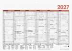 2027 Glocken Tafelkalender A5