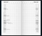 2027 Glocken Sichtkalender 2S/1Mo 9x15cm schwarz