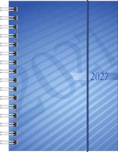 2027 rido/idé Taschenkalender PP Wire-o blau