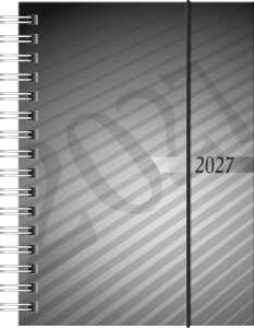 2027 rido/idé Taschenkalender PP Wire-o schwarz