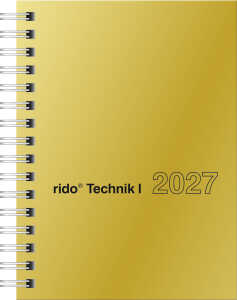 2027 rido/idé Taschenkalender Technik I gold