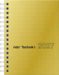 2027 rido/idé Taschenkalender Technik I gold