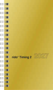 2027 rido/idé TaschenkalenderTiming2 gold