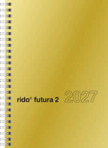 2027 rido/idé BuchkalenderFutura2 1W/2S gold