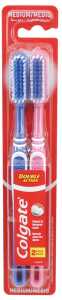 COLGATE Zahnbürste Double Action 2er medium 18cm
