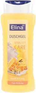 ELINA Dusch Gel 300ml 2in1 Vitality Care für Haut und Haare Vanille & Honig